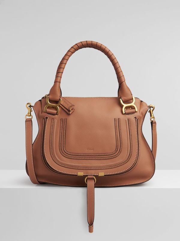 Chloé Bolsos Mujer Marcie Marrones Nylon QNYT76492